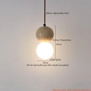 GobekUsa LED Pendant Lamp Yellow Travertine Adjustable Wabi Sabi Light