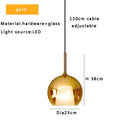 GobekUsa Glass Ball Pendant Lights: Italian Designer Hanging Lamp for Dining Room, Kitchen Island