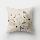 GobekUsa Deer Animal Short Plush Pillowcase with Natural Leaves and Flowers