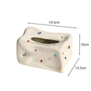 GobekUsa Heart Gemstone Tissue Box & Paper Towel Holder: Desktop Storage & Home Décor