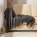 GobekUsa Knitted Nordic Sofa Blanket - Soft Wool Blend Bed End Towel for Hotel Bedroom Decor