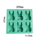 GobekUsa 6 Hole Tooth Silicone Mold 3D Cake Biscuit Candy Ice Cube Bakeware
