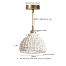 GobekUsa French Minimalism Ceramic LED Pendant Light for Home Decor