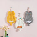 GobekUsa Coral Plush Cat Microfiber Hand Towel: Cute Quick-Drying Kitchen Bathroom Accessory