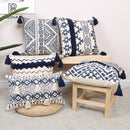 GobekUsa Ethnic Geometric Printed Tufted Tassels Cushion Cover for Sofa Living Room