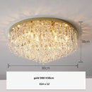 GobekUsa Crystal Steel LED Ceiling Chandelier, Modern Art Deco Lighting Fixture