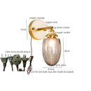 GobekUsa Grey Glass LED Wall Lamp Bedroom Living Room Loft Modern Copper Wandlamp