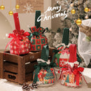 GobekUsa Christmas Apple Handheld Sail Bag Short Plush Gift Bag for Friends and Colleagues