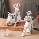 GobekUsa Kawaii Girl Figurine Sculpture for Room Decor and Desk Accessories