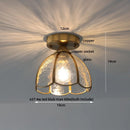GobekUsa Butterfly Glass Tiffany LED Ceiling Light - Nordic Modern Copper Lamp