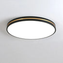 GobekUsa LED Ceiling Lights: Modern Golden Ring Square Round Black Metal Minimalist Lamp