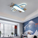 GobekUsa Kids LED Wood Ceiling Light in Yellow & Blue - Minimalist Design