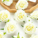 GobekUsa 10Pcs Silk Blue Rose Wedding Party Decoration DIY Bridal Accessories Artificial Flowers