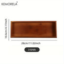 GobekUsa Bamboo Wooden Rectangular Tea Tray | Elegant Tea Cup Stand Tray for Dining