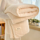 GobekUsa Double Sided Jacquard Milk Velvet Blanket - Winter Warm Sofa Cover