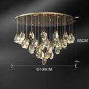 GobekUsa Crystal Chandelier: Luxury Pendant Light for Living and Dining Room