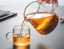 GobekUsa Glass Tea Pot Set with Infuser - Heat-Resistant Teapot & Fair Cup - Puer Tea Brewing Kit