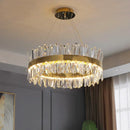 GobekUsa Crystal Chandelier: Modern LED Chrome Gold Lighting for Living Room Bedroom Kitchen