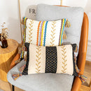 GobekUsa Bohemian Cotton Embroidery Cushion Cover with Tassel for Home Decoration