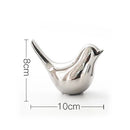 GobekUsa Golden Silver Bird Figurines Modern Ceramic Statues - Home Decor Wedding Gifts