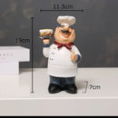 GobekUsa Bearded Chef Resin Figure Sculpture Modern Kitchen Desk Decor Ornaments
