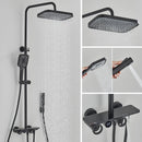 GobekUsa Grey Thermostatic Digital Shower Faucet Set with Rainfall System