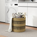 Seagrass Basket Set of 3 Stackable Storage Bins with Handles Woven Round Basket by LJGDeals