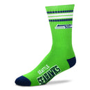 Seattle Seahawks Men's 4 Stripe Deuce Socks by Dynasty Sports & Framing
