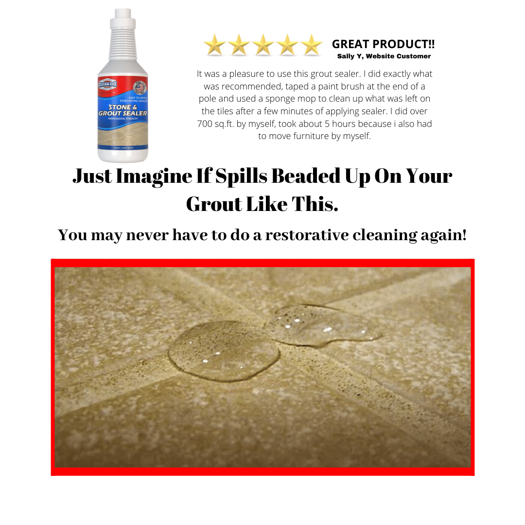 Grout & Natural Stone Tile Sealer 32oz, installed in a room