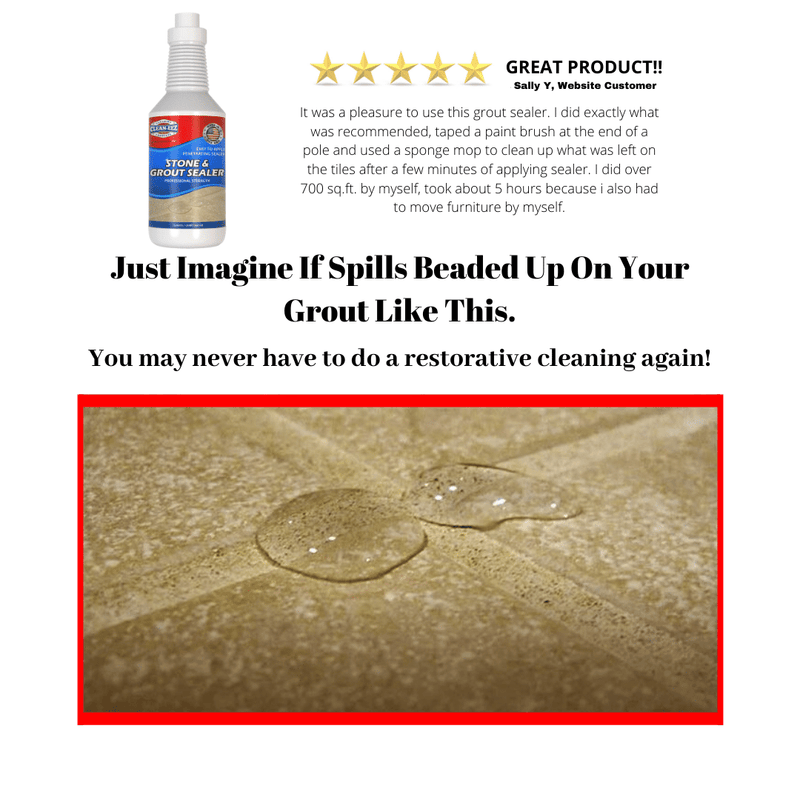 Grout & Natural Stone Tile Sealer 32oz, installed in a room