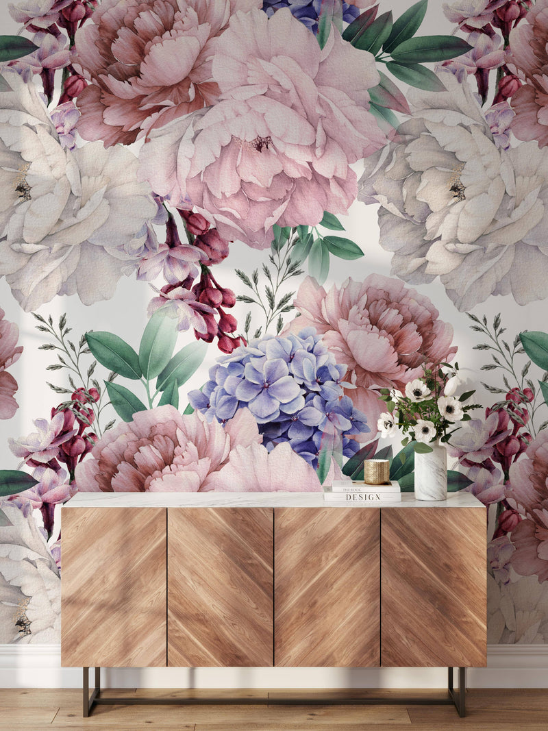 Purple Peony Bouquet Wallpaper