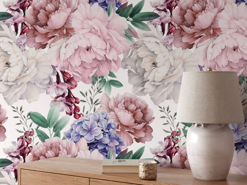 Purple Peony Bouquet Wallpaper