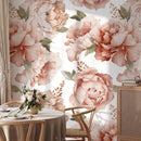 Watercolor Peony Flowers Wallpaper