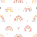 Whimsical Watercolor Rainbow Wallpaper - Hand Painted Pastel Nursery Wallpaper