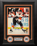 Sean Couturier 2024 Stadium Series Action Philadelphia Flyers Autographed 8x10 Framed Hockey Photo by Dynasty Sports & Framing