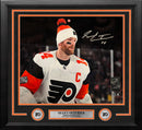 Sean Couturier 2024 Captain Debut Philadelphia Flyers Autographed 11x14 Framed Photo - Silver Ink by Dynasty Sports & Framing