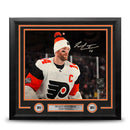 Sean Couturier 2024 Captain Debut Philadelphia Flyers Autographed 11x14 Framed Photo - Silver Ink by Dynasty Sports & Framing
