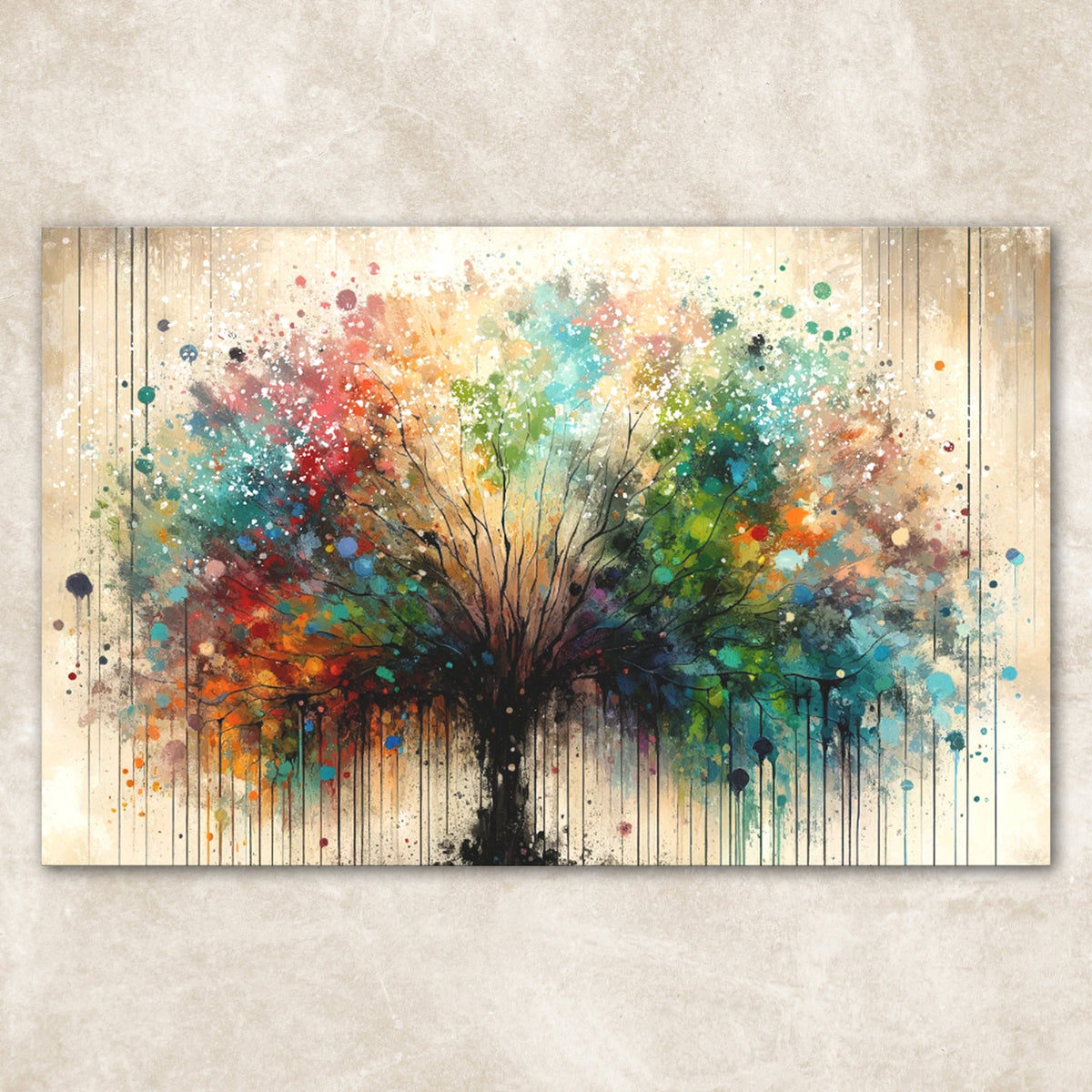 Canvas Print: "Season Spectrum", dimensions drawing