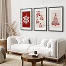 Wall Art Christmas Decoration Set of 3 Prints by Wall Art Set