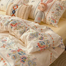 GobekUsa Boho Pattern Printed Cotton Bedding Set for Queen King Bed Linens