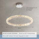 GobekUsa Crystal Chandelier Ring - Elegant Light Luxury for Living Room, Dining Room & Bedroom