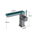 GobekUsa Gun Grey Digital Display Basin Faucet: Modern Black Bathroom Sink Tap with Temperature Display