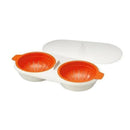 GobekUsa Egg Boiler & Steamer Double Cup with Lid for Kitchen, Microwave-safe Boiled Egg Mold