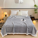 GobekUsa Imitation Rabbit Velvet Warm Blanket: Soft Fluffy Coral Fleece Lap Sofa Throw Blanket