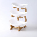 GobekUsa 2/3 Layer Table Plates Dinnerware Fruit Bowl Salad Cake Stand Plate Bowl