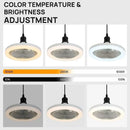 GobekUsa Ceiling Fan Light with E27 Converter & Remote Control for Home, AC85-265V