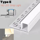 GobekUsa LED Aluminum Profile Recessed Waist Line Channel for Backlighting Corners