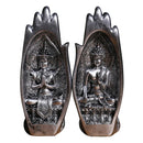 GobekUsa Buddha Hands Sculptures Monk Figurine Tathagata Yoga Home Decoration Ornament