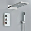 GobekUsa Brushed Gold Thermostatic Shower Faucet Set with Concealed Mixer Tap