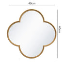 GobekUsa Golden Border Geometric Plum Flower Mirror Wall Decoration